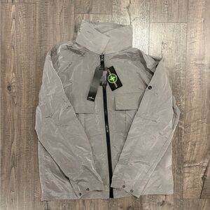Stone Island Nylon Metal Overshirt Pearl Grey Jacket Men’s Size L